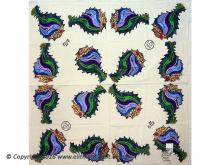 BRO15107 Bedri Rahmi Ey&uuml;bo&gbreve;lu Yazma Bask&inodot; Masa &Ouml;rt&uuml;s&uuml;