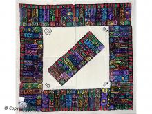 BRO15200 Bedri Rahmi Ey&uuml;bo&gbreve;lu Yazma Bask&inodot; Masa &Ouml;rt&uuml;s&uuml;