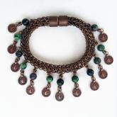 VKB04 El Yap&inodot;m&inodot; Viking &Ouml;rg&uuml;s&uuml; Z&uuml;mr&uuml;t Ta&scedil;l&inodot; ve Paral&inodot; Bileklik