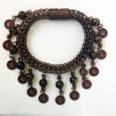 VKB-05 El Yap&inodot;m&inodot; Viking &Ouml;rg&uuml;s&uuml; Aplan G&ouml;z&uuml; Ta&scedil;l&inodot; ve Paral&inodot; Bileklik